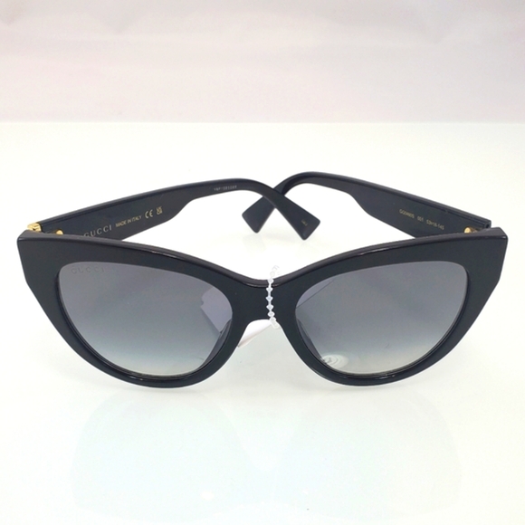 NWD$495 GUCCI GG0460S 001 Black Grey Gradient Cat Eye UV Protection Sunglasses - Picture 6 of 16